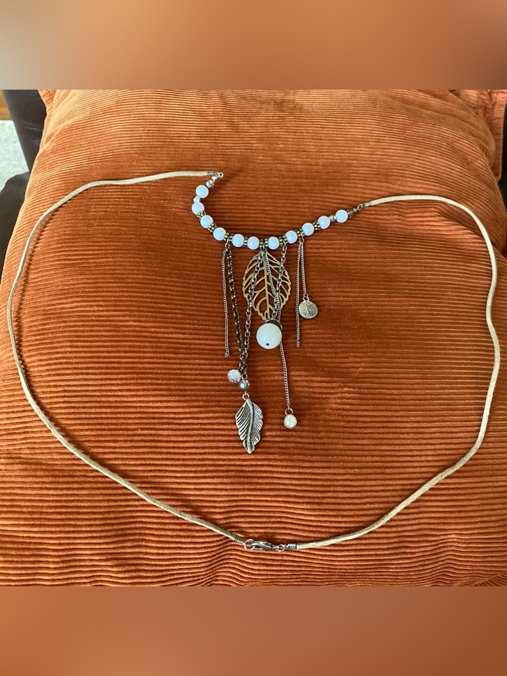 Bohemian-style Long Cord Necklace/Dangle Pendants